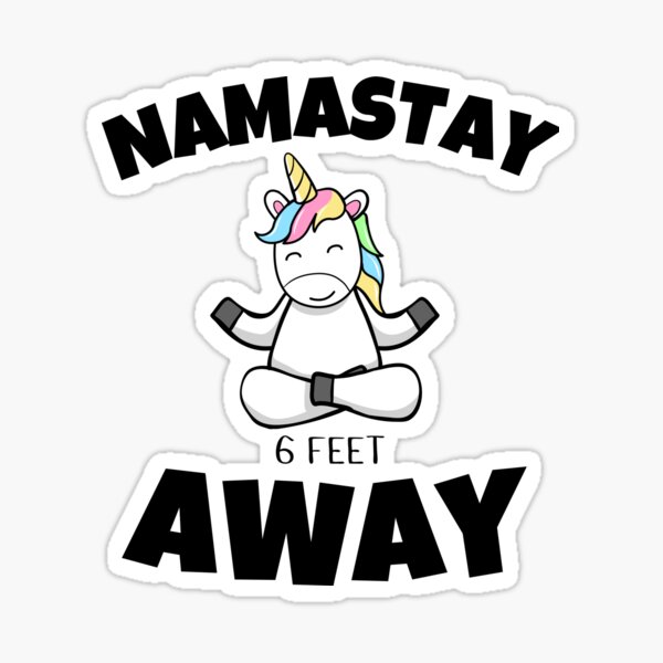 Item preview, Namastay 6 Feet Away Men Women and Youth Workout Meditation Funny And Cute Unicorn Yoga Lifestyle designed and sold by Diferenty Shop  ⭐⭐⭐⭐⭐.