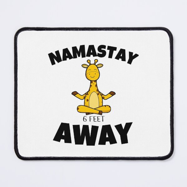 Item preview, Namastay 6 Feet Away Men Women and Youth Workout Meditation Funny And Cute Giraffe Yoga Lifestyle designed and sold by Diferenty Shop  ⭐⭐⭐⭐⭐.