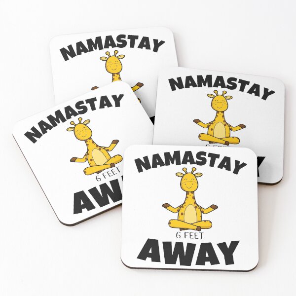 Item preview, Namastay 6 Feet Away Men Women and Youth Workout Meditation Funny And Cute Giraffe Yoga Lifestyle designed and sold by Diferenty Shop  ⭐⭐⭐⭐⭐.