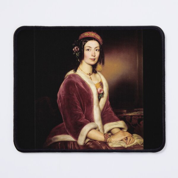 Item preview, József Borsos "Portrait of a Woman in Velvet Pelisse' designed and sold by FineArtLover.