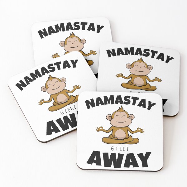 Item preview, Namastay 6 Feet Away Men Women and Youth Workout Meditation Funny And Cute Monkey Yoga Lifestyle designed and sold by Diferenty Shop  ⭐⭐⭐⭐⭐.