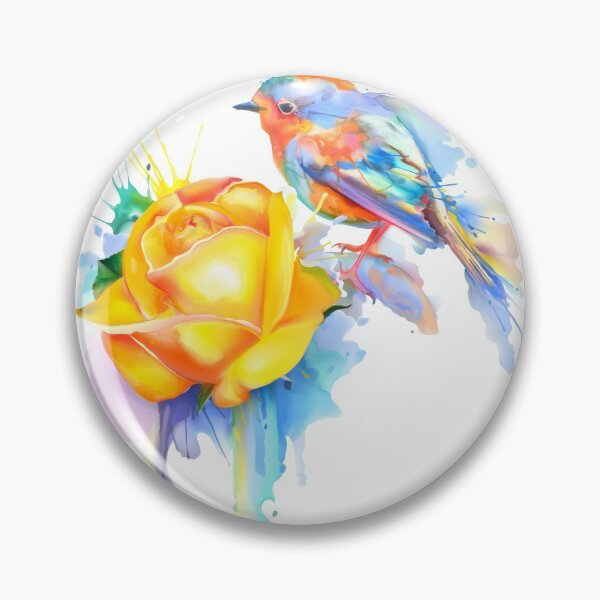 Item preview, Colorful Bird Yellow Flower designed and sold by naturehikers.
