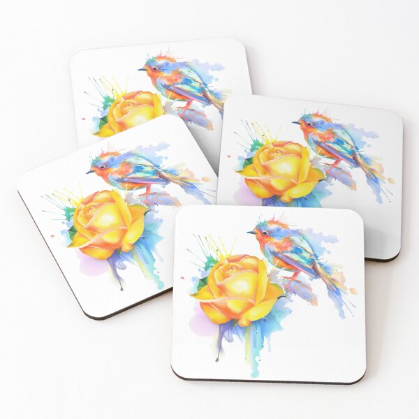 Item preview, Colorful Bird Yellow Flower designed and sold by naturehikers.