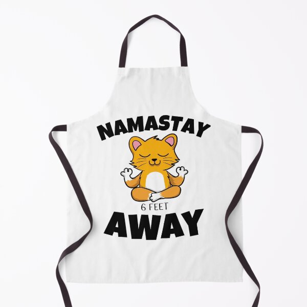 Item preview, Namastay 6 Feet Away Men Women and Youth Workout Meditation Funny And Cute kitten and cat Yoga Lifestyle designed and sold by Diferenty Shop ⭐⭐⭐⭐⭐.