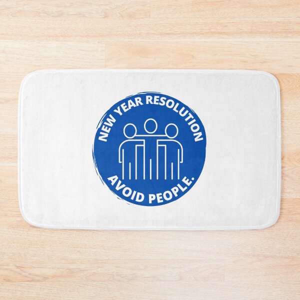 Item preview, New year resolution Avoid People in blue designed and sold by Creative Life.