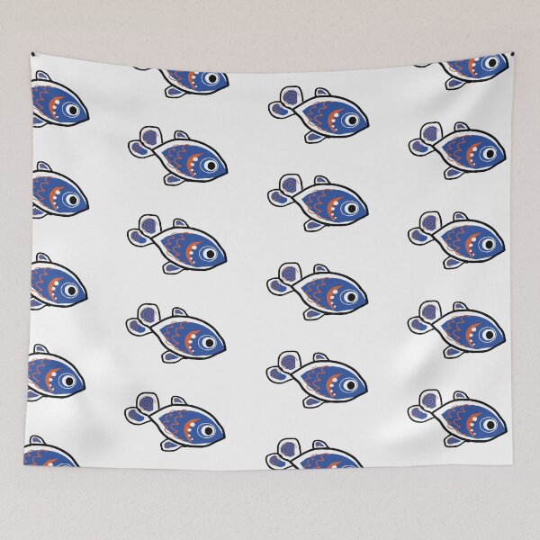 Item preview, Cute and Colourful Blue Ocean Tropical Coral Fish Bright Happy Fish Design designed and sold by DappleDesign.