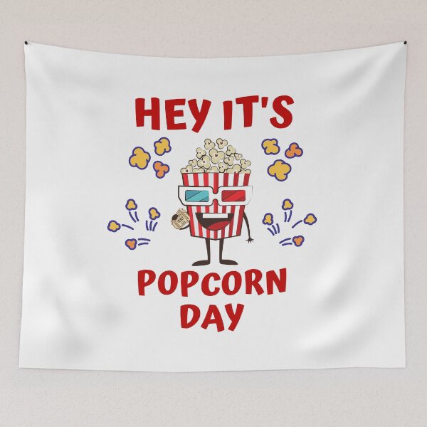 Item preview, National Popcorn Day Hey It's Popcorn Day designed and sold by BhavyaBathla.