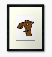 Camel funny silly cool Framed Print