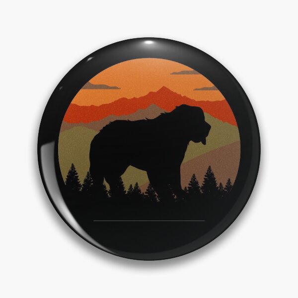 Item preview, Vintage Sky Mountains Country Wilderness St Bernard Gift  designed and sold by Guarddogdrive.