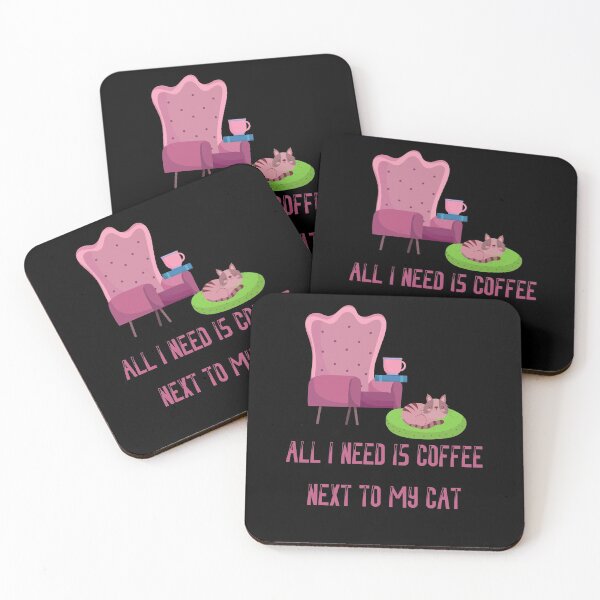 Item preview, All I Need Is Coffee Next To My Cats , Coffee Lovers designed and sold by laamriya974.