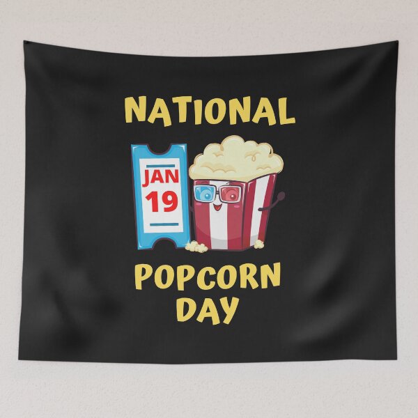 Item preview, National Popcorn Day January 19 designed and sold by BhavyaBathla.