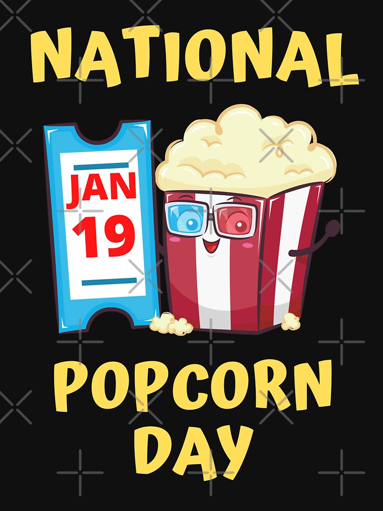 National Popcorn Day Hey It's Popcorn Day Essential T-Shirt for Sale by  BhavyaBathla