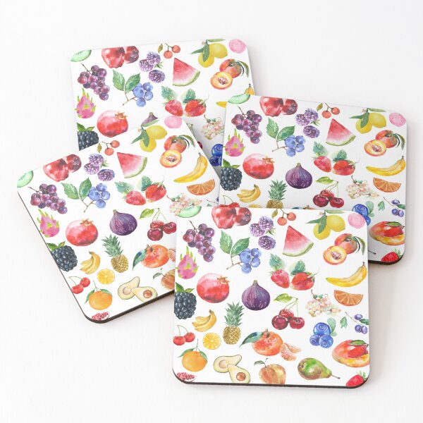 Item preview, watercolour fruits pattern colorful  designed and sold by lelixart.