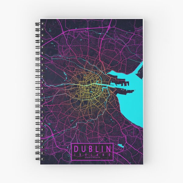 Item preview, Dublin City Map of Leinster, Ireland - Neon designed and sold by deMAP.