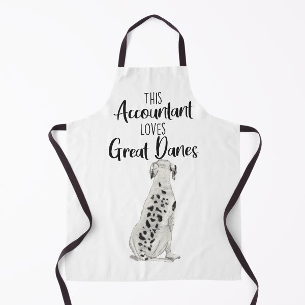 Item preview, This Accountant Loves Great Danes | White / Black Spotted designed and sold by Little Fuzz Shop.