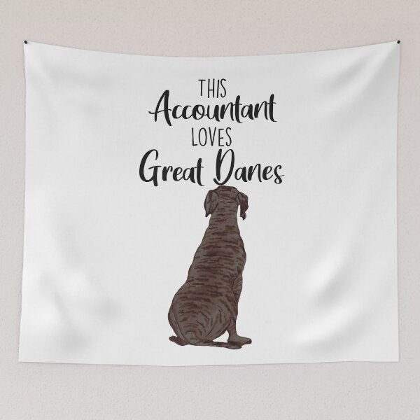 Item preview, This Accountant Loves Great Danes | Brown Brindle designed and sold by Little Fuzz Shop.