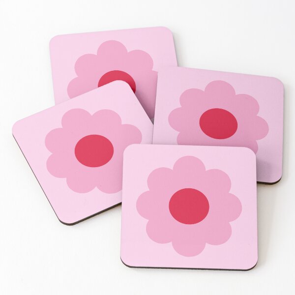 Item preview, Pretty Pink Groovy 60s Valentine Retro Vintage Flower Power Pattern designed and sold by lucybrownlane.