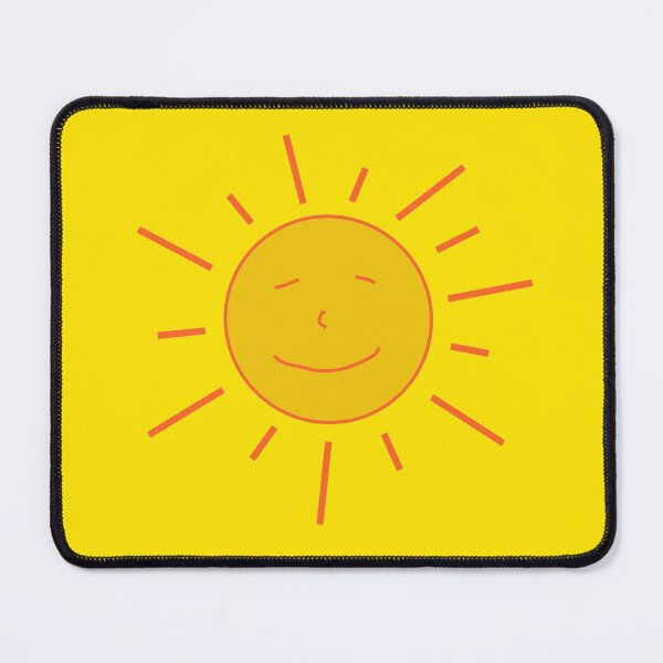 Item preview, Relaxed friendly yellow sun with face on yellow background designed and sold by sopfanna.