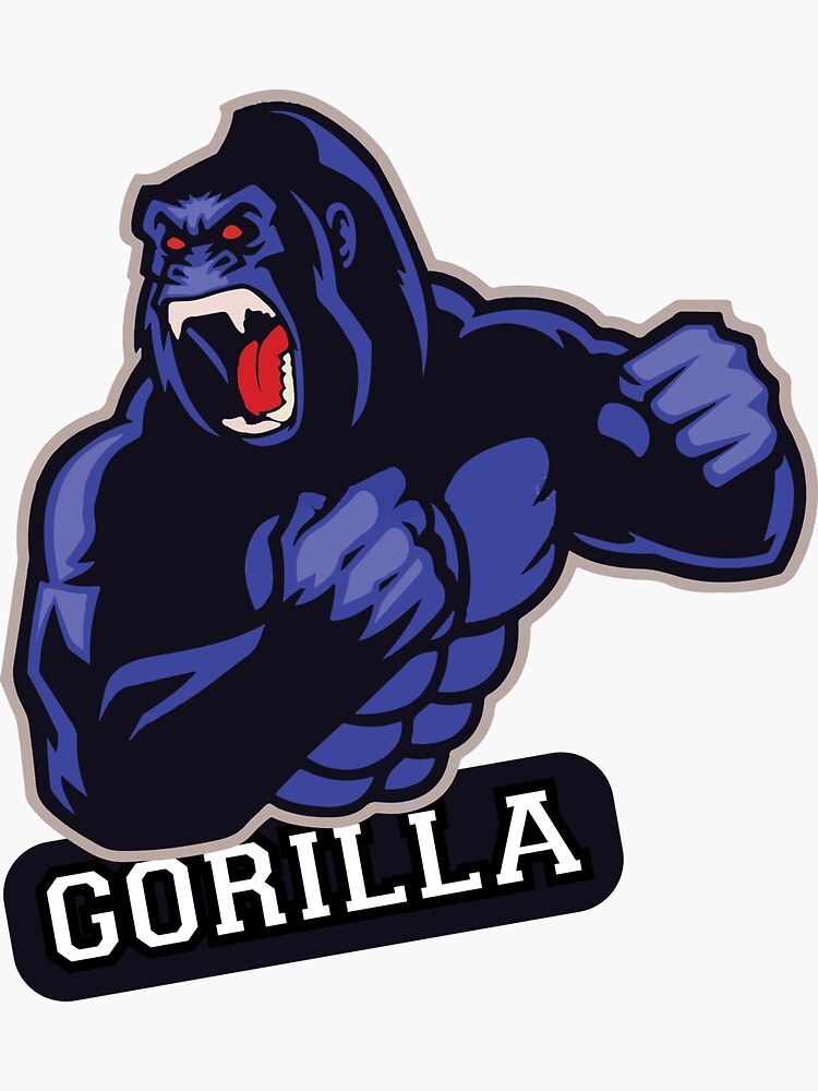 Gorilla GYM building Muscles Fitness Training' Sticker