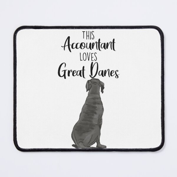 Item preview, This Accountant Loves Great Danes | Grey designed and sold by Little Fuzz Shop.