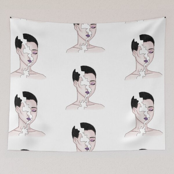 Item preview, Girl torn apart portrait designed and sold by PonderingMinds.