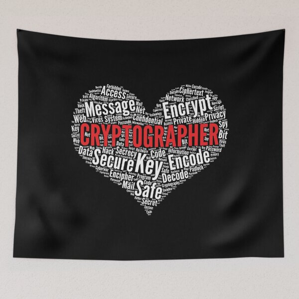 Item preview, Cryptographer Heart Encryption Design Security Programmer print designed and sold by theodoros20.
