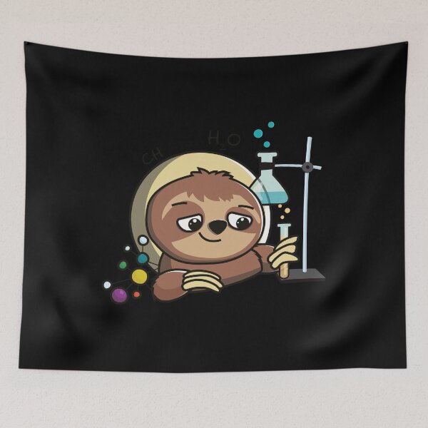 Item preview, Cute Chemistry Sloth Science Gift print designed and sold by theodoros20.