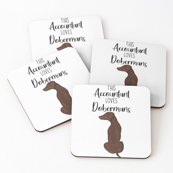 Item preview, This Accountant Loves Dobermans | Dark Brown designed and sold by Little Fuzz Shop.