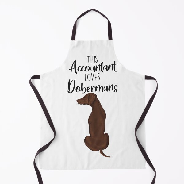 Item preview, This Accountant Loves Dobermans | Dark Brown designed and sold by Little Fuzz Shop.