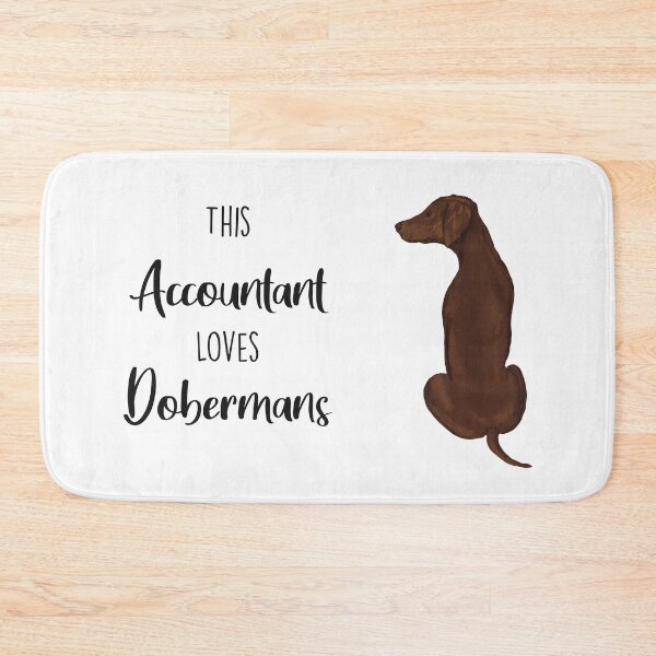 Item preview, This Accountant Loves Dobermans | Dark Brown designed and sold by Little Fuzz Shop.