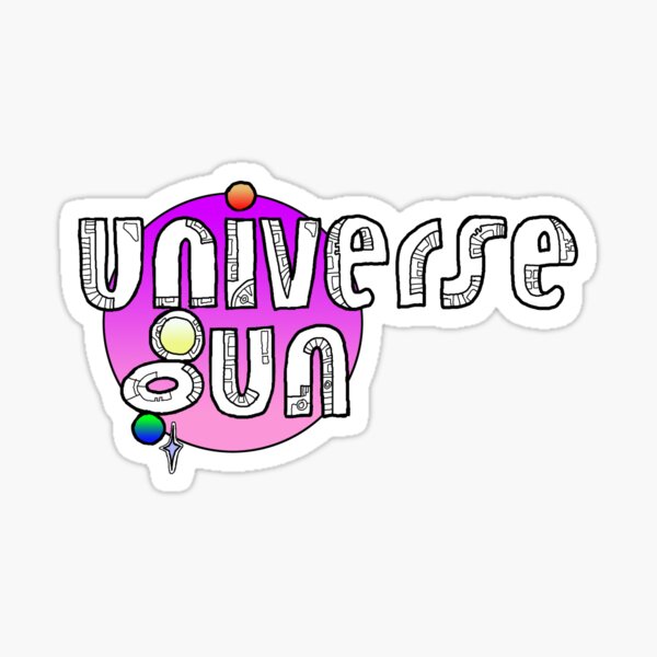 Universe Gun Pink Sticker