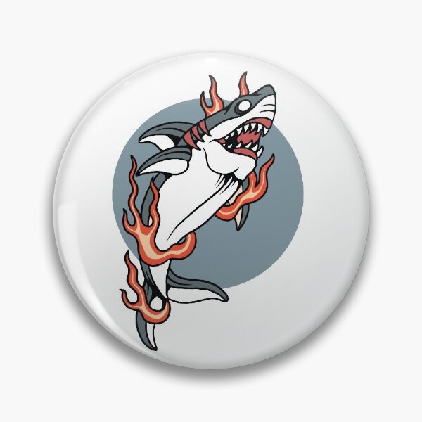 Item preview, Crazy Burning Shark designed and sold by adlook.