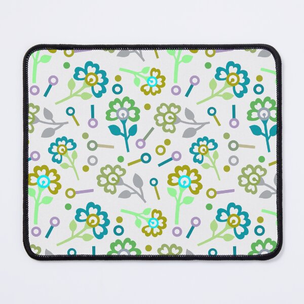 Item preview, Floral pattern of abstract flowers on white background designed and sold by OlgaUtkina.