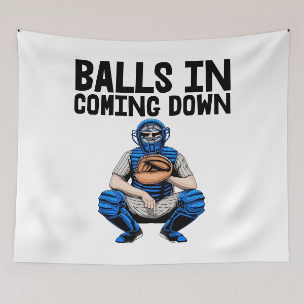Item preview, Balls In Coming Down Baseball designed and sold by Bendthetrend.