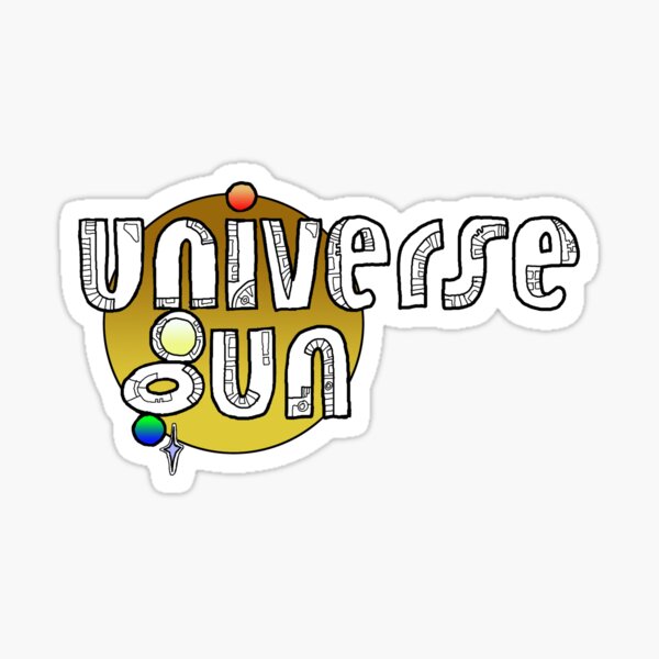 Universe Gun Gold Sticker