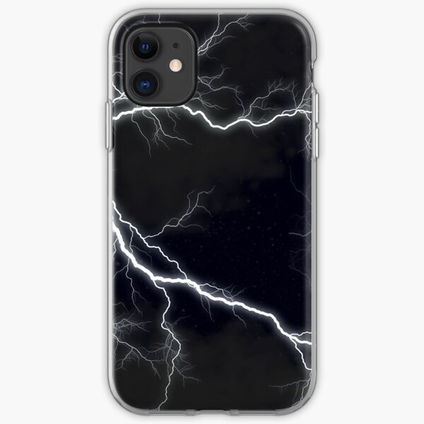 Black Lightning iPhone Soft Case