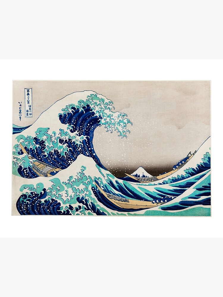 "The Great Wave Painting Famous Wave off Kanagawa Art Work Design