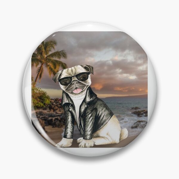 Item preview, Pug Waiting For You On The Beach designed and sold by ManifestoDesign.