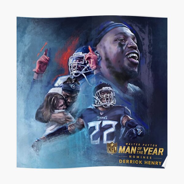 Derrick Henry TENNESSEE TITANS JERSEY NUMBER 22 OIL ART Poster