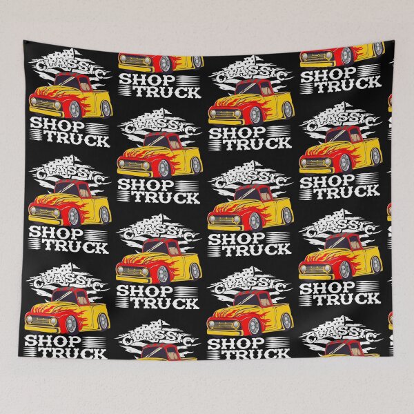 Item preview, Classic Pickup Truck Customized Vintage Shop Truck Street Rod Flag designed and sold by CharJens.