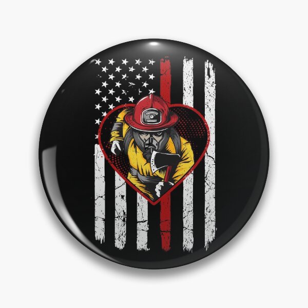 Item preview, Firefighter on american flag designed and sold by Best-Designers.