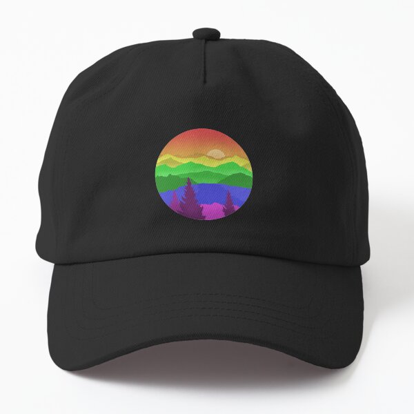 Artikel-Vorschau von Dezente pastellfarbene Regenbogen-Berglandschaft, designt und verkauft von AmethystArtwork.