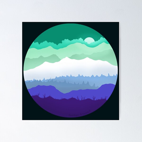Item preview, Subtle Gay MLM Pride Mountainsape  designed and sold by AmethystArtwork.
