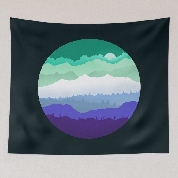 Item preview, Subtle Gay MLM Pride Mountainsape  designed and sold by AmethystArtwork.