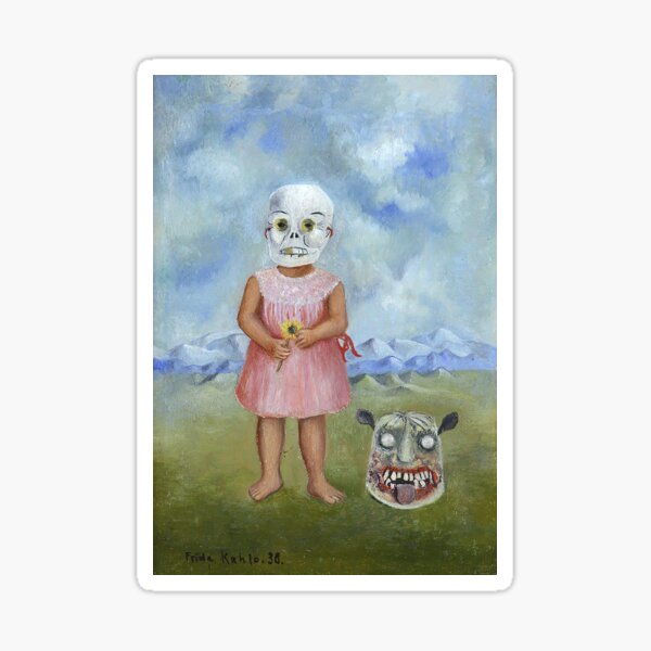 "Girl with Death Mask " Sticker for Sale by GraciaNovita111 Redbubble