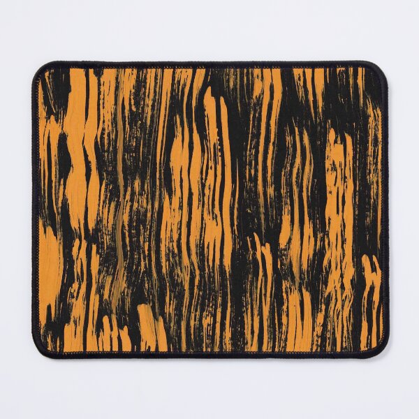 Item preview, Brush Strokes yellow ochre on black designed and sold by studioanalog.