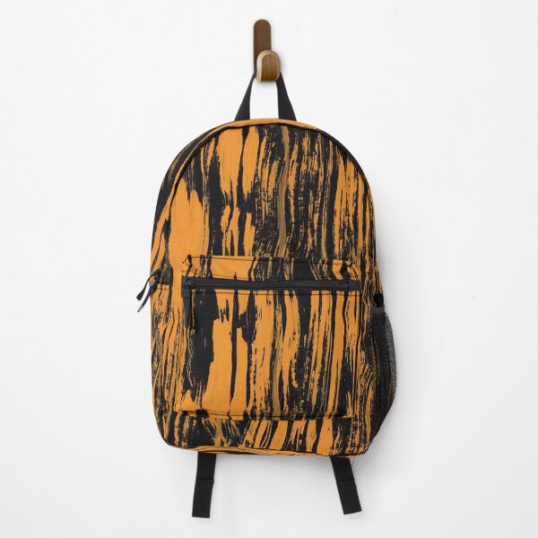 Item preview, Brush Strokes yellow ochre on black designed and sold by studioanalog.