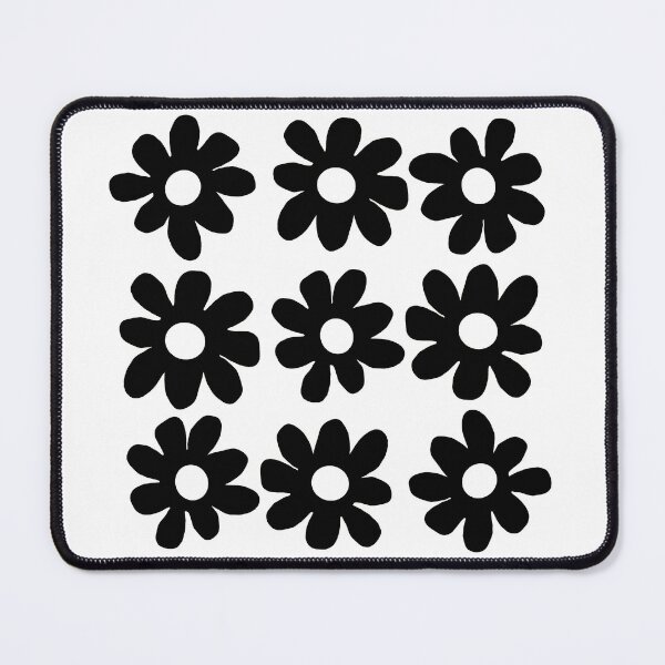 Item preview, Black flowers white background designed and sold by DemonicGloom.