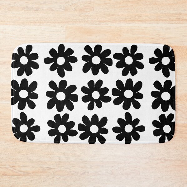 Item preview, Black flowers  white background  designed and sold by DemonicGloom.