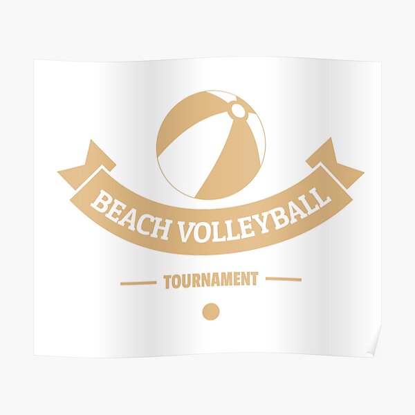 "Beach Volleyball Club Gold Logo" Poster for Sale by patsyrosedesign